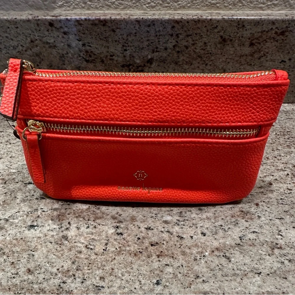 🦋 Nanette Lepore NWT women’s wristlet wallet color: Flame 🦋
